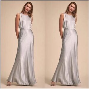 Ghost London Alexia button back dress - medium in gray